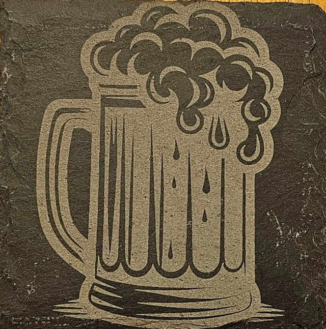 Beer slate coaster