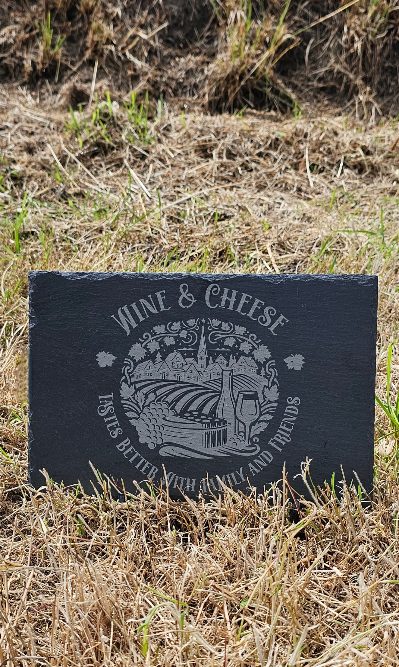 Wine and cheese tastes better with friends cheese board