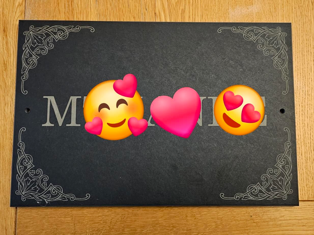 Personalised engraved slate house sign