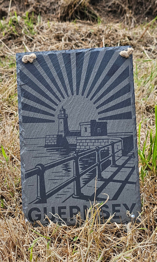 Castle Breakwater hanging slate sign