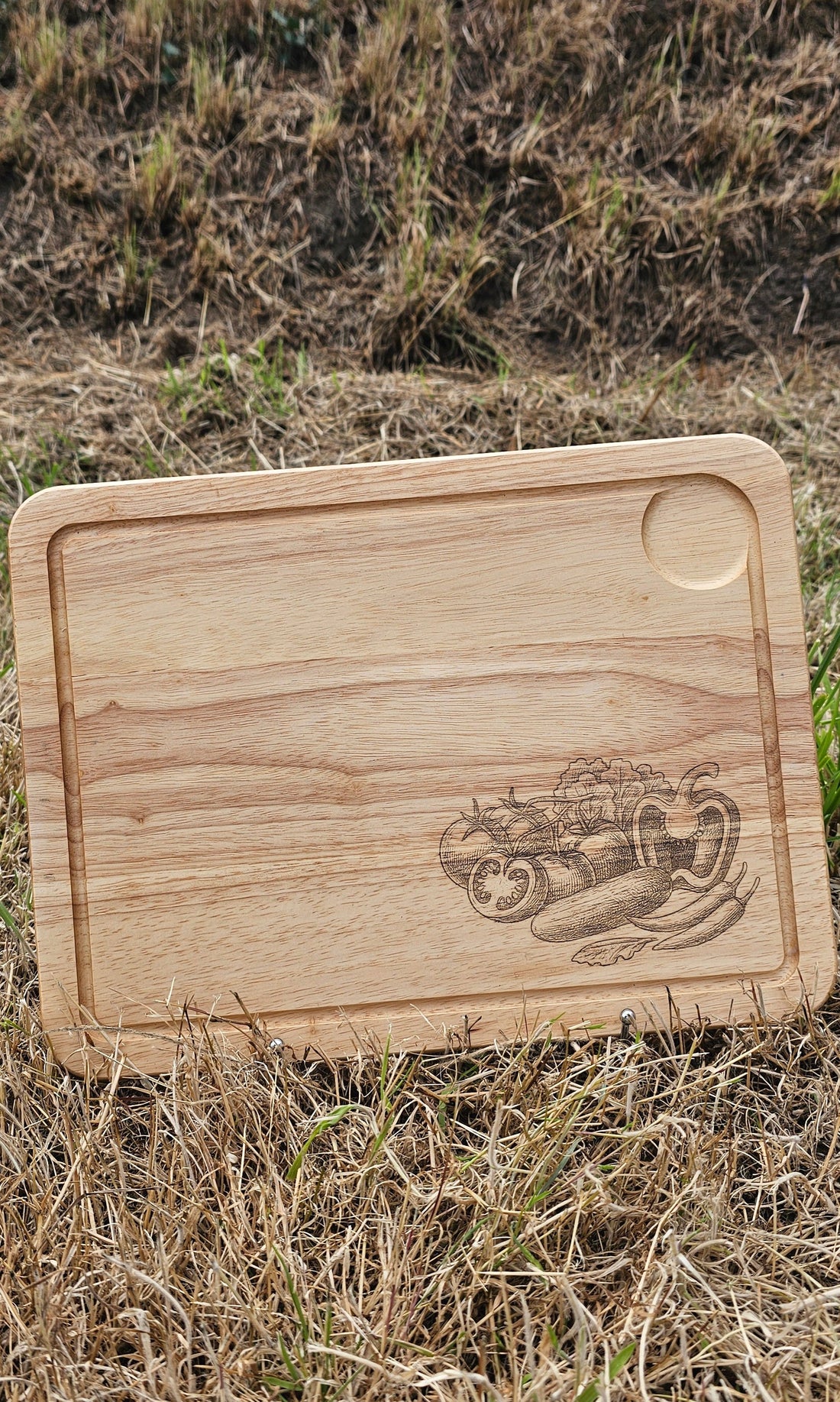 Veggie Medley acacia chopping board