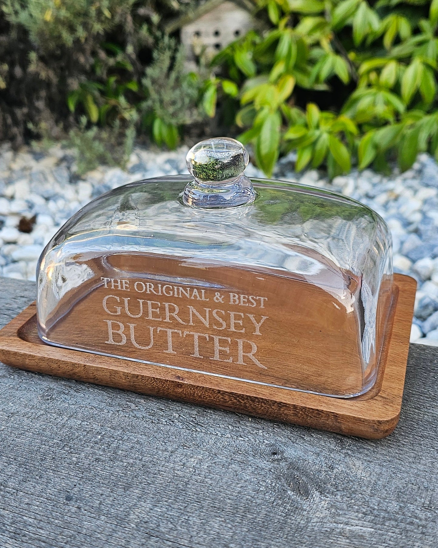 Close up of Guernsey Butter Dish