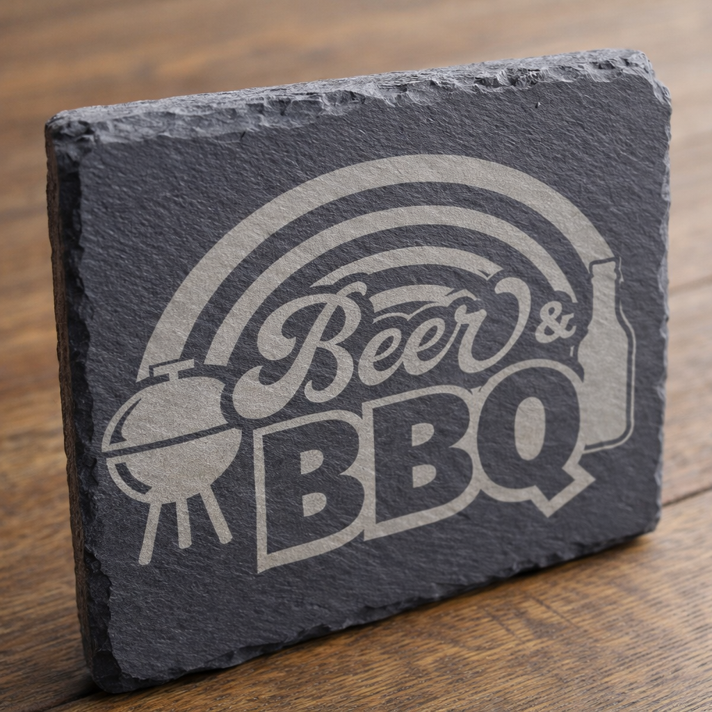 Beer & BBQ - wood grain and detail angle