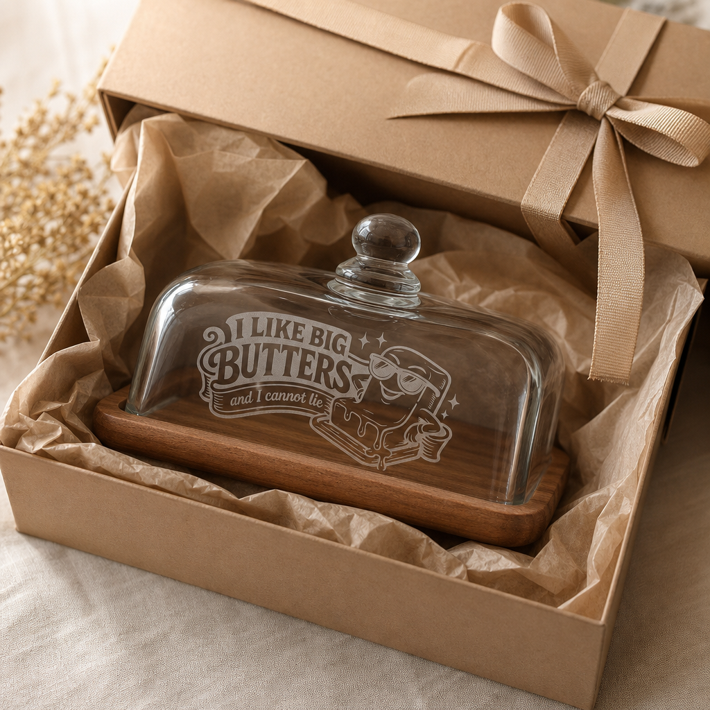 Big Butters Glass Butter Dish - gift packaging product photo for General Gift