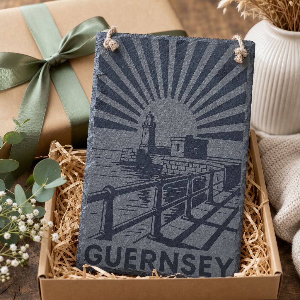 Castle Breakwater Hanging Slate Sign - gift occasion product photo for General Gift