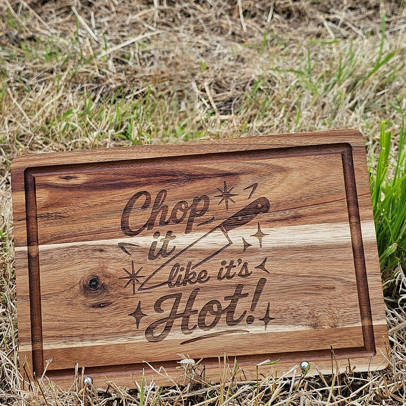 Chop It Like It's Hot - engraving close-up