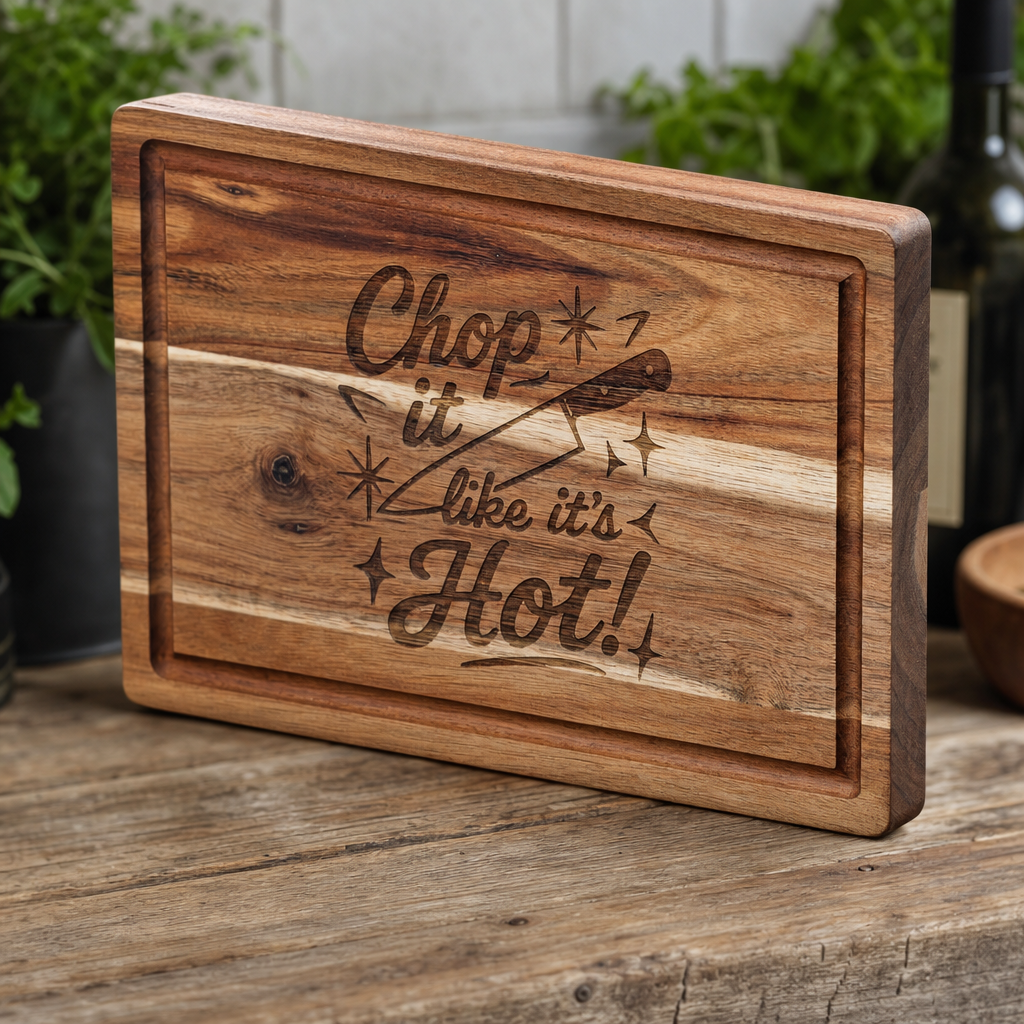 Chop It Like It's Hot - wood grain and detail angle