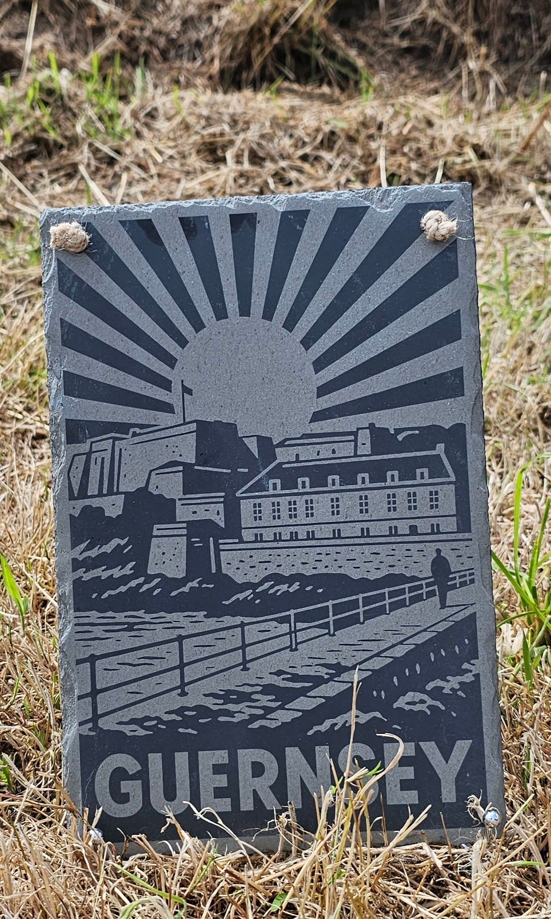 Guernsey Castle Cornet Hanging Slate Board