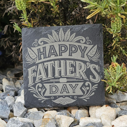 Happy father's day slate coaster