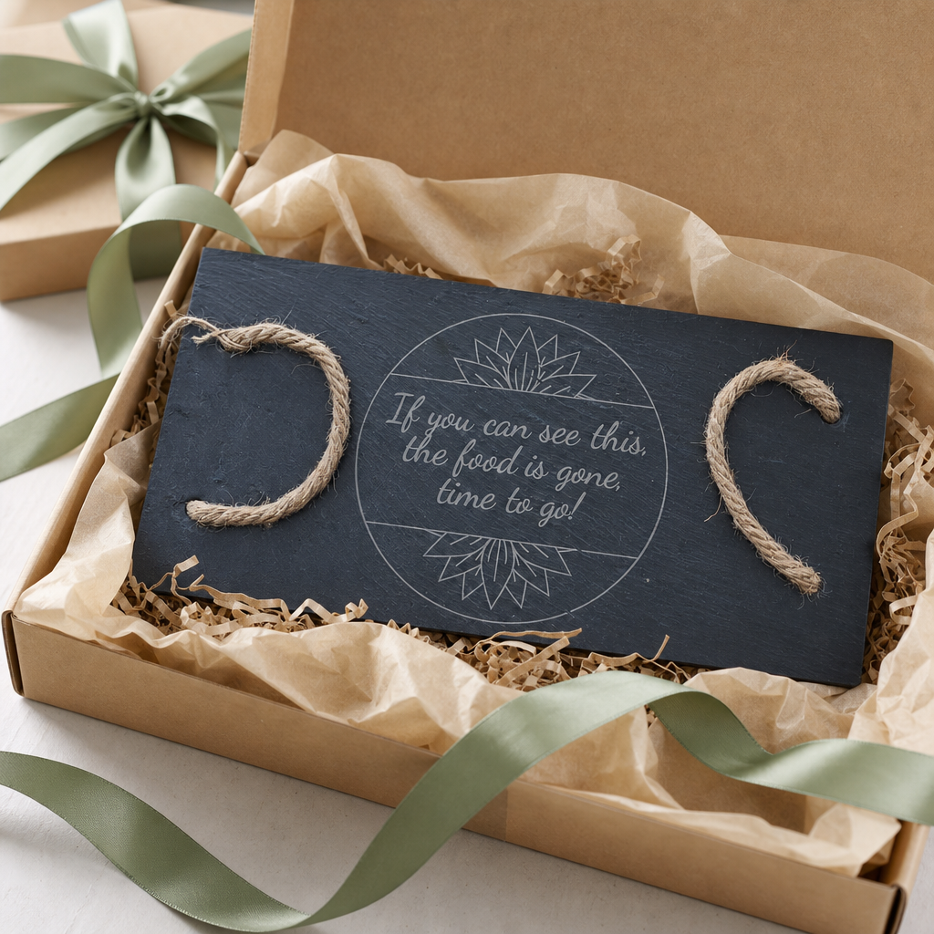 If You Can Read This The Food Is Gone, Time To Go Slate Rope Board - gift packaging product photo for General Gift