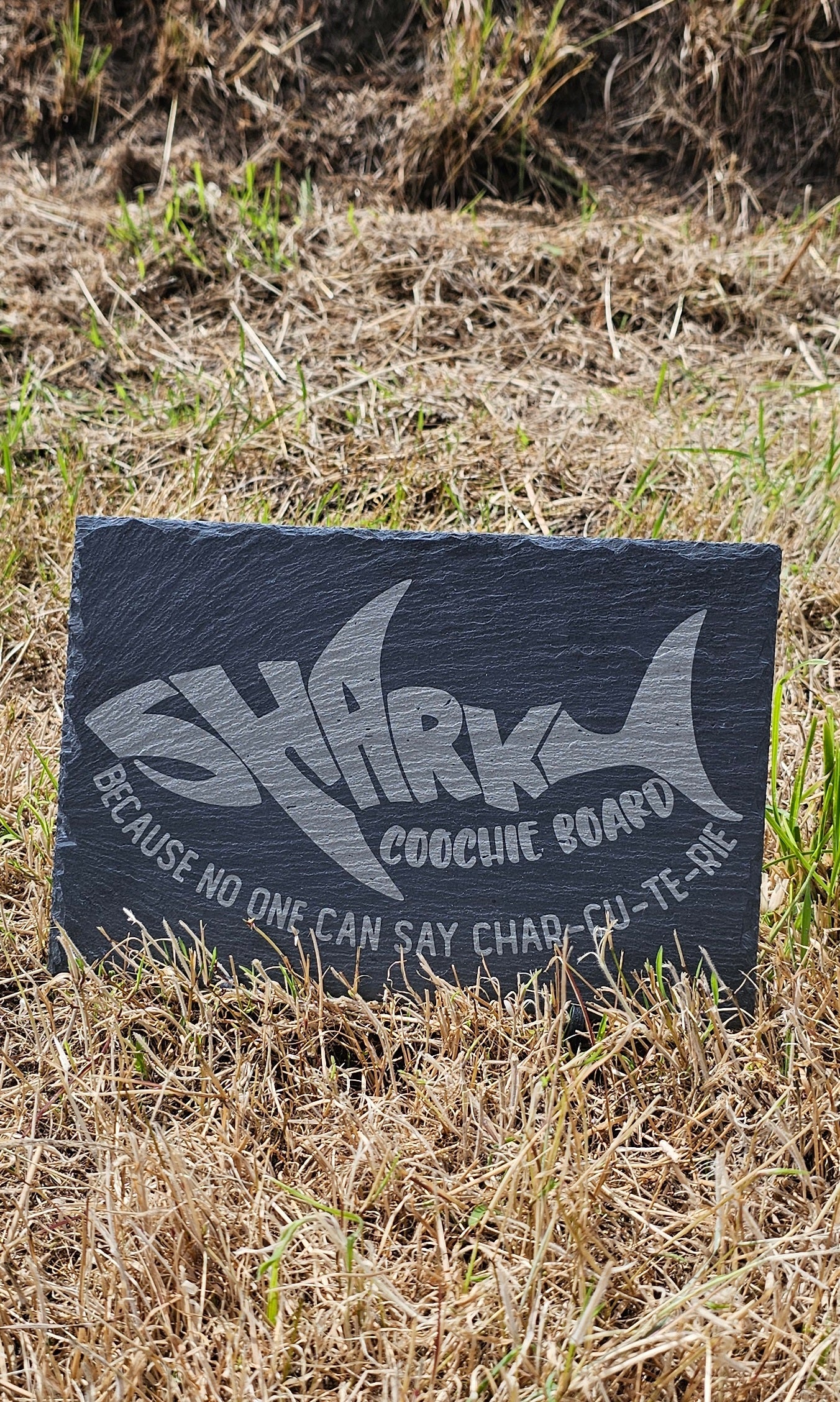 Shark coochie board because no one can say char-cu-te-re cheese board