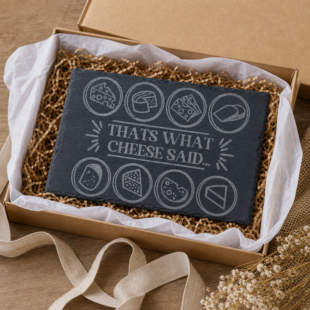 That's What Cheese Said Slate Cheese Board - gift packaging product photo for General Gift