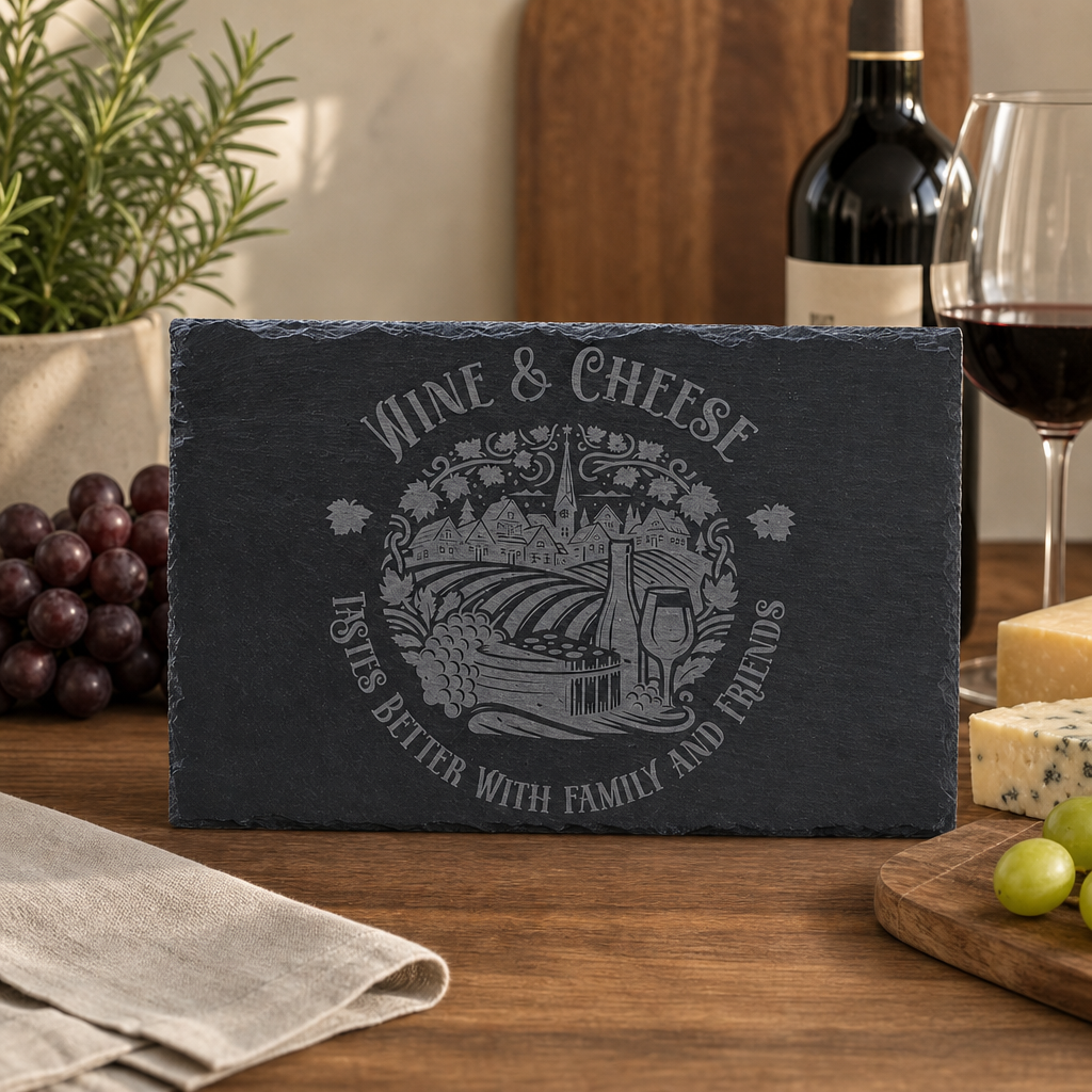 Wine & Cheese - Taste Better With Family And Friends - lifestyle product photo