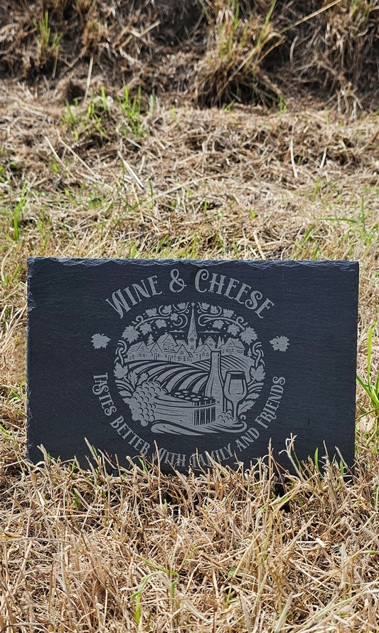 Wine and cheese tastes better with friends cheese board 