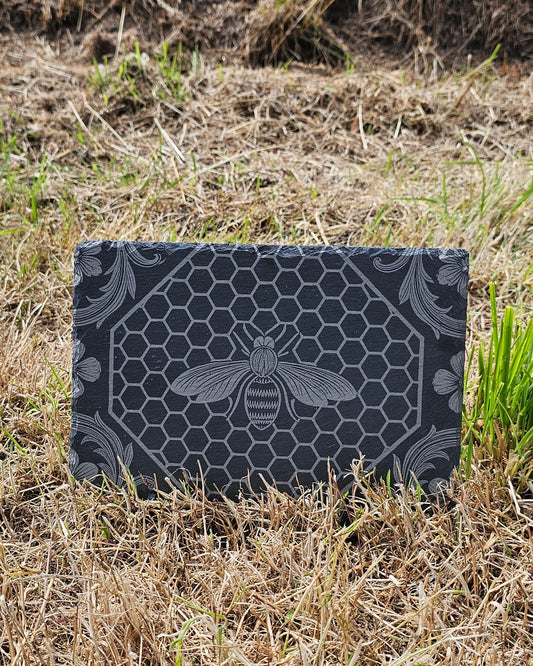 Bee honeycomb slate board