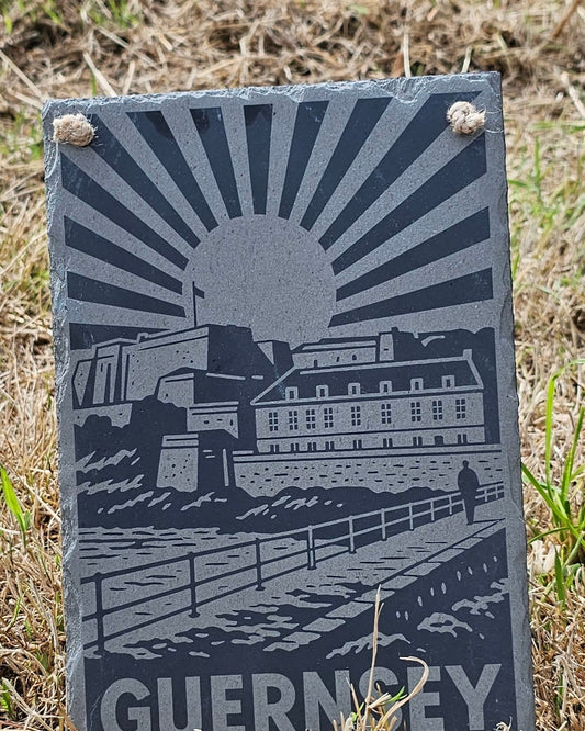 Guernsey Castle Cornet Hanging Slate Board