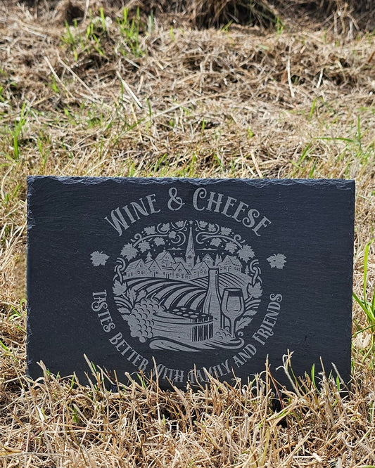 Wine and cheese tastes better with friends cheese board 
